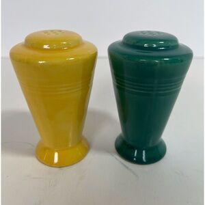 Vintage Homer Laughlin Harlequin Pottery Salt and Pepper Shakers
